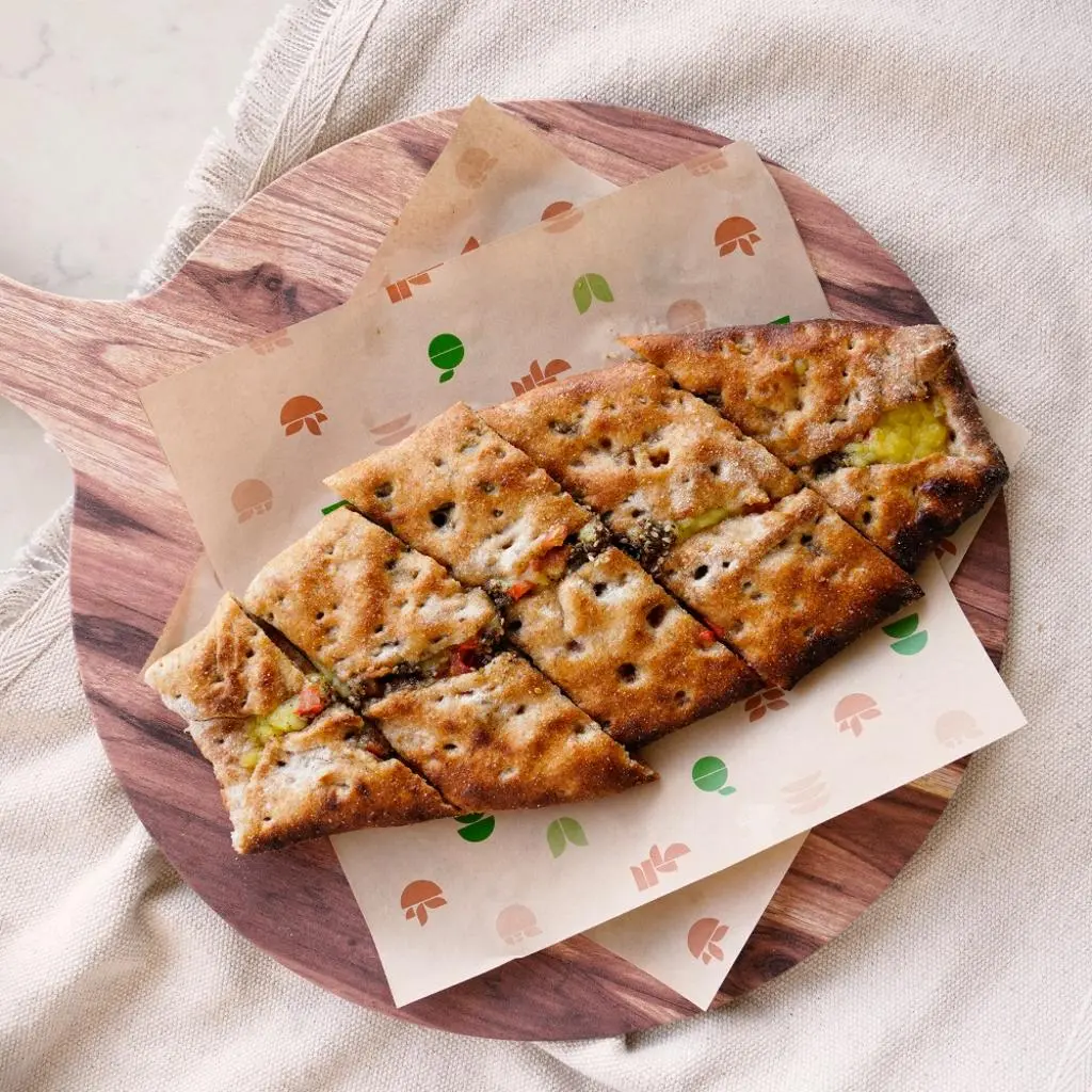 Vegan Cheese Pie with Zaatar and Tomatoes